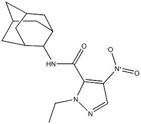 N-(2-adamantyl)-1-ethyl-4-nitro-1H-pyrazole-5-carboxamide Structure