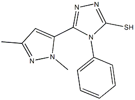 5-(1,3-dimethyl-1H-pyrazol-5-yl)-4-phenyl-4H-1,2,4-triazole-3-thiol 구조식 이미지