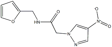 N-(2-furylmethyl)-2-{4-nitro-1H-pyrazol-1-yl}acetamide Structure