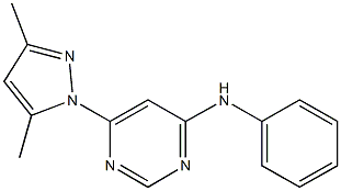 N-[6-(3,5-dimethyl-1H-pyrazol-1-yl)-4-pyrimidinyl]-N-phenylamine Structure