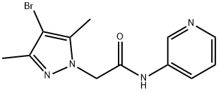 2-(4-bromo-3,5-dimethyl-1H-pyrazol-1-yl)-N-(3-pyridinyl)acetamide Structure