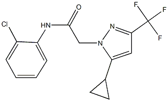 N-(2-chlorophenyl)-2-[5-cyclopropyl-3-(trifluoromethyl)-1H-pyrazol-1-yl]acetamide Structure