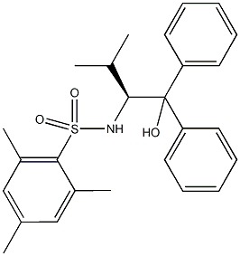 N-{1-[hydroxy(diphenyl)methyl]-2-methylpropyl}-2,4,6-trimethylbenzenesulfonamide 구조식 이미지