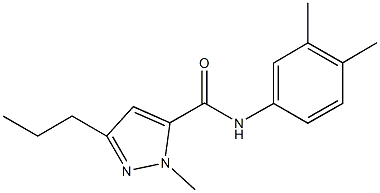 N-(3,4-dimethylphenyl)-1-methyl-3-propyl-1H-pyrazole-5-carboxamide 구조식 이미지