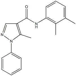 N-(2,3-dimethylphenyl)-5-methyl-1-phenyl-1H-pyrazole-4-carboxamide 구조식 이미지