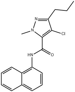 4-chloro-1-methyl-N-(1-naphthyl)-3-propyl-1H-pyrazole-5-carboxamide 구조식 이미지