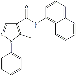 5-methyl-N-(1-naphthyl)-1-phenyl-1H-pyrazole-4-carboxamide 구조식 이미지