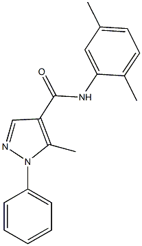 N-(2,5-dimethylphenyl)-5-methyl-1-phenyl-1H-pyrazole-4-carboxamide 구조식 이미지