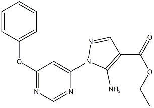 ethyl5-amino-1-(6-phenoxy-4-pyrimidinyl)-1H-pyrazole-4-carboxylate Structure