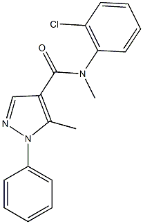 N-(2-chlorophenyl)-N,5-dimethyl-1-phenyl-1H-pyrazole-4-carboxamide 구조식 이미지