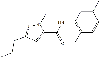 N-(2,5-dimethylphenyl)-1-methyl-3-propyl-1H-pyrazole-5-carboxamide 구조식 이미지