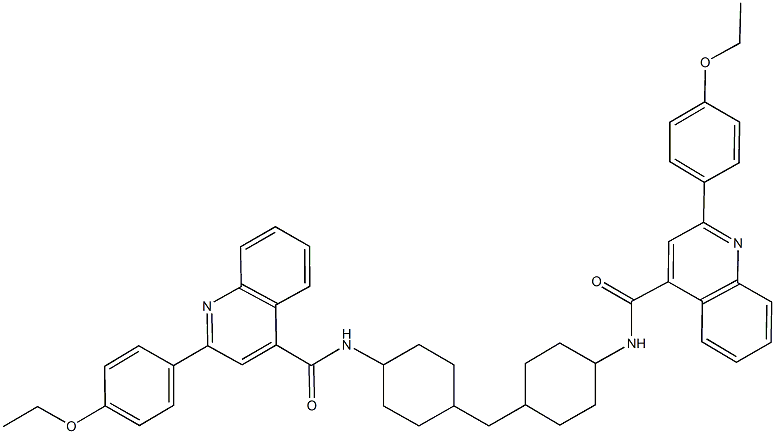 2-(4-ethoxyphenyl)-N-(4-{[4-({[2-(4-ethoxyphenyl)-4-quinolinyl]carbonyl}amino)cyclohexyl]methyl}cyclohexyl)-4-quinolinecarboxamide 구조식 이미지