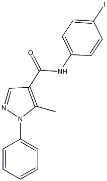 N-(4-iodophenyl)-5-methyl-1-phenyl-1H-pyrazole-4-carboxamide 구조식 이미지