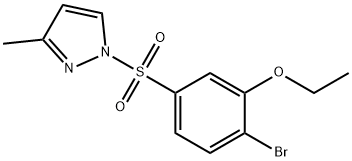 2-bromo-5-[(3-methyl-1H-pyrazol-1-yl)sulfonyl]phenyl ethyl ether Structure