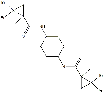 2,2-dibromo-N-(4-{[(2,2-dibromo-1-methylcyclopropyl)carbonyl]amino}cyclohexyl)-1-methylcyclopropanecarboxamide Structure