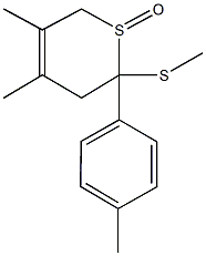 4,5-dimethyl-2-(4-methylphenyl)-1-oxido-3,6-dihydro-2H-thiopyran-2-yl methyl sulfide Structure