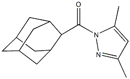 1-(2-adamantylcarbonyl)-3,5-dimethyl-1H-pyrazole 구조식 이미지