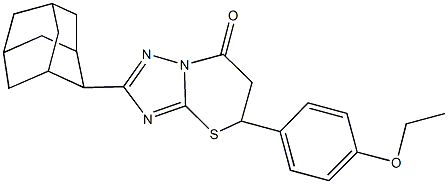2-(2-adamantyl)-5-(4-ethoxyphenyl)-5,6-dihydro-7H-[1,2,4]triazolo[5,1-b][1,3]thiazin-7-one 구조식 이미지