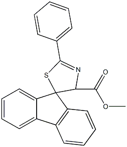 methyl 2'-phenyl-4',5'-dihydrospiro[9H-fluorene-9,5'-(1,3)-thiazole]-4'-carboxylate 구조식 이미지