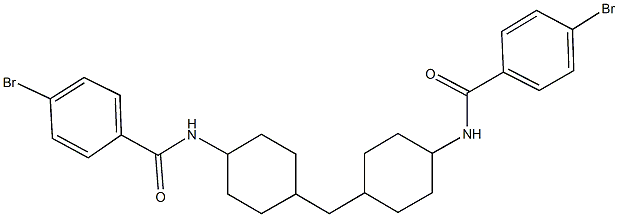4-bromo-N-[4-({4-[(4-bromobenzoyl)amino]cyclohexyl}methyl)cyclohexyl]benzamide Structure
