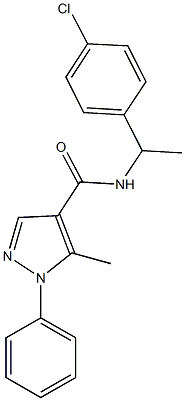 N-[1-(4-chlorophenyl)ethyl]-5-methyl-1-phenyl-1H-pyrazole-4-carboxamide 구조식 이미지