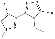 5-(4-chloro-1-methyl-1H-pyrazol-3-yl)-4-ethyl-4H-1,2,4-triazole-3-thiol Structure