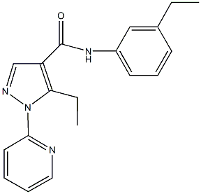 5-ethyl-N-(3-ethylphenyl)-1-(2-pyridinyl)-1H-pyrazole-4-carboxamide Structure