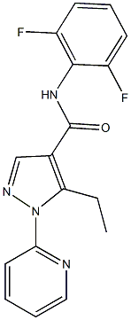 N-(2,6-difluorophenyl)-5-ethyl-1-(2-pyridinyl)-1H-pyrazole-4-carboxamide 구조식 이미지