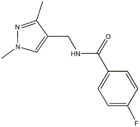 N-[(1,3-dimethyl-1H-pyrazol-4-yl)methyl]-4-fluorobenzamide 구조식 이미지