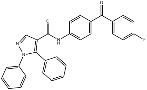 N-[4-(4-fluorobenzoyl)phenyl]-1,5-diphenyl-1H-pyrazole-4-carboxamide Structure