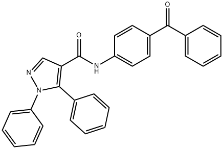 N-(4-benzoylphenyl)-1,5-diphenyl-1H-pyrazole-4-carboxamide 구조식 이미지