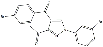 1-[4-(4-bromobenzoyl)-1-(3-bromophenyl)-1H-pyrazol-3-yl]ethanone Structure