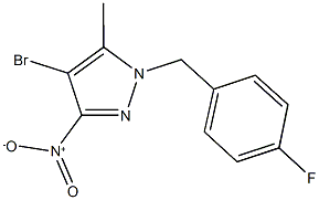 4-bromo-1-(4-fluorobenzyl)-3-nitro-5-methyl-1H-pyrazole Structure