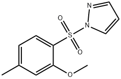 1-[(2-methoxy-4-methylphenyl)sulfonyl]-1H-pyrazole 구조식 이미지