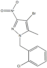 4-bromo-1-(2-chlorobenzyl)-3-nitro-5-methyl-1H-pyrazole Structure