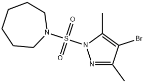 1-[(4-bromo-3,5-dimethyl-1H-pyrazol-1-yl)sulfonyl]azepane Structure