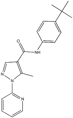 N-(4-tert-butylphenyl)-5-methyl-1-(2-pyridinyl)-1H-pyrazole-4-carboxamide Structure