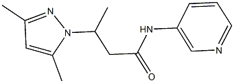 3-(3,5-dimethyl-1H-pyrazol-1-yl)-N-(3-pyridinyl)butanamide 구조식 이미지