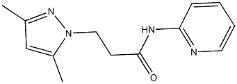 3-(3,5-dimethyl-1H-pyrazol-1-yl)-N-(2-pyridinyl)propanamide Structure