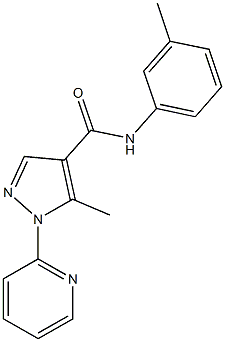 5-methyl-N-(3-methylphenyl)-1-(2-pyridinyl)-1H-pyrazole-4-carboxamide Structure