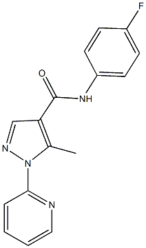 N-(4-fluorophenyl)-5-methyl-1-(2-pyridinyl)-1H-pyrazole-4-carboxamide Structure