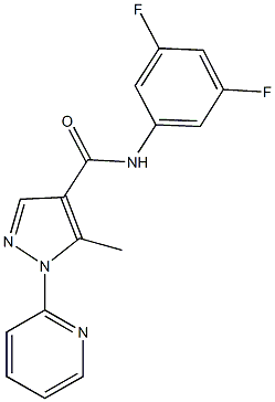 N-(3,5-difluorophenyl)-5-methyl-1-(2-pyridinyl)-1H-pyrazole-4-carboxamide 구조식 이미지