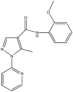 N-(2-methoxyphenyl)-5-methyl-1-(2-pyridinyl)-1H-pyrazole-4-carboxamide Structure