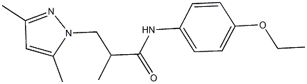 3-(3,5-dimethyl-1H-pyrazol-1-yl)-N-(4-ethoxyphenyl)-2-methylpropanamide 구조식 이미지