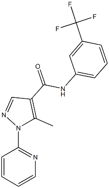 5-methyl-1-(2-pyridinyl)-N-[3-(trifluoromethyl)phenyl]-1H-pyrazole-4-carboxamide Structure