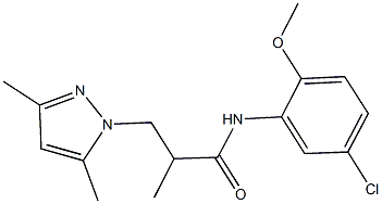 N-(5-chloro-2-methoxyphenyl)-3-(3,5-dimethyl-1H-pyrazol-1-yl)-2-methylpropanamide Structure