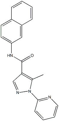5-methyl-N-(2-naphthyl)-1-(2-pyridinyl)-1H-pyrazole-4-carboxamide 구조식 이미지
