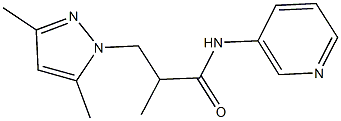 3-(3,5-dimethyl-1H-pyrazol-1-yl)-2-methyl-N-(3-pyridinyl)propanamide Structure