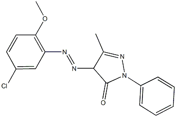 4-[(5-chloro-2-methoxyphenyl)diazenyl]-5-methyl-2-phenyl-2,4-dihydro-3H-pyrazol-3-one Structure