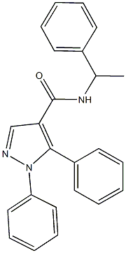 1,5-diphenyl-N-(1-phenylethyl)-1H-pyrazole-4-carboxamide 구조식 이미지